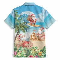 Tropical Christmas Funny Santa Hawaiian Shirt Beach Vacation