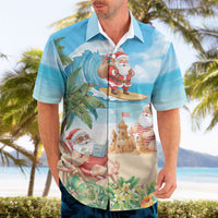 Tropical Christmas Funny Santa Hawaiian Shirt Beach Vacation