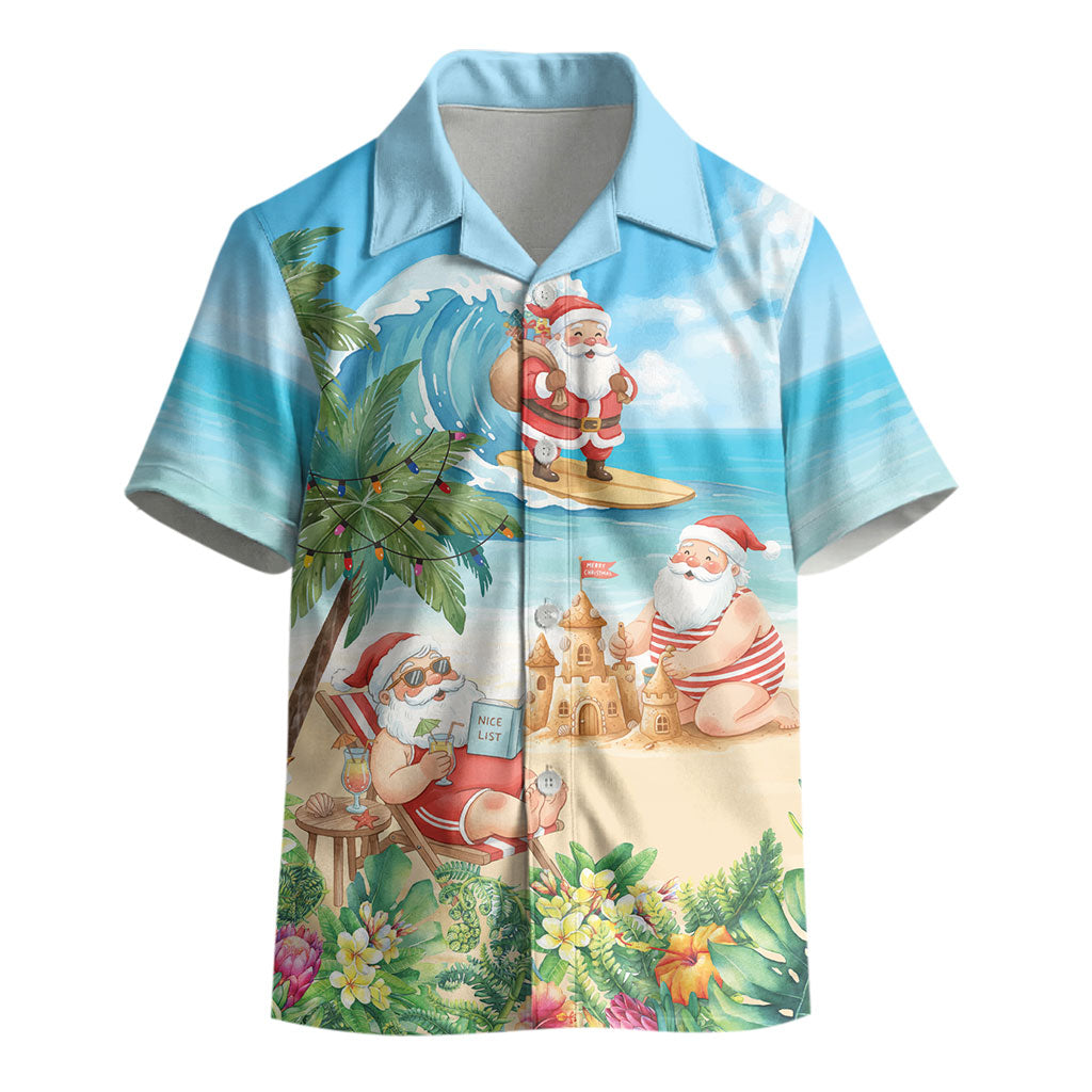 Tropical Christmas Funny Santa Kid Hawaiian Shirt Beach Vacation LT7 - Polynesian Pride