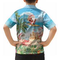 Tropical Christmas Funny Santa Kid Hawaiian Shirt Beach Vacation LT7 - Polynesian Pride