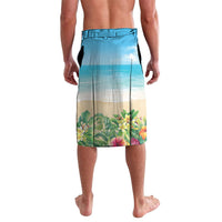 Tropical Christmas Funny Santa Lavalava Beach Vacation