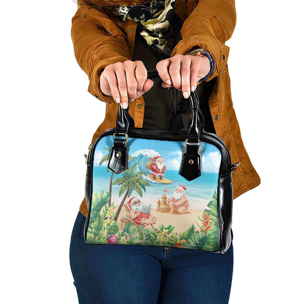 Tropical Christmas Funny Santa Shoulder Handbag Beach Vacation