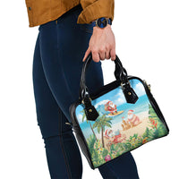 Tropical Christmas Funny Santa Shoulder Handbag Beach Vacation