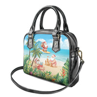 Tropical Christmas Funny Santa Shoulder Handbag Beach Vacation