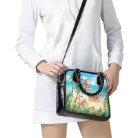 Tropical Christmas Funny Santa Shoulder Handbag Beach Vacation