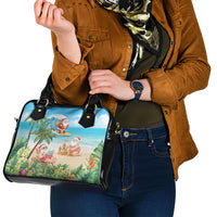 Tropical Christmas Funny Santa Shoulder Handbag Beach Vacation