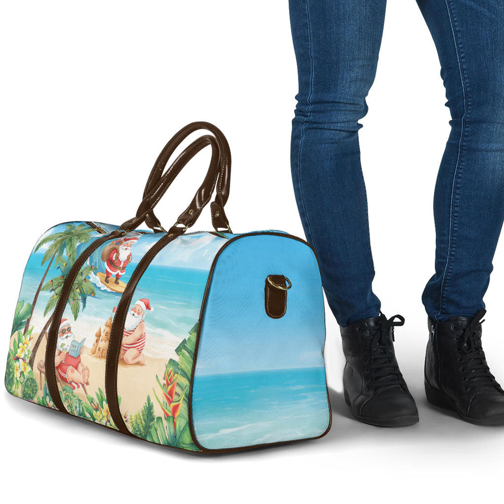 Tropical Christmas Funny Santa Travel Bag Beach Vacation