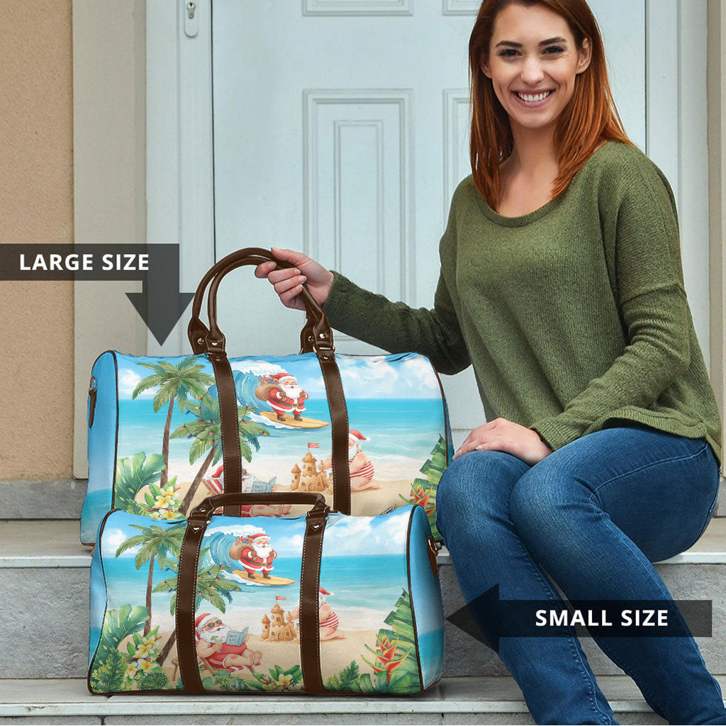 Tropical Christmas Funny Santa Travel Bag Beach Vacation