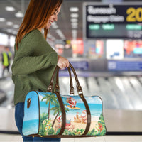 Tropical Christmas Funny Santa Travel Bag Beach Vacation