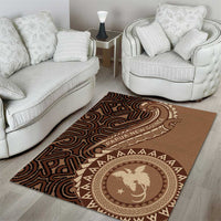 Papua New Guinea Oro Tapa Motif Area Rug Classic LT7 - Polynesian Pride