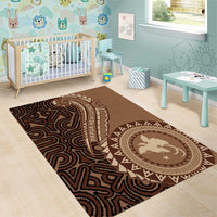 Papua New Guinea Oro Tapa Motif Area Rug Classic LT7 - Polynesian Pride