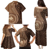 Papua New Guinea Oro Tapa Motif Family Matching Puletasi and Hawaiian Shirt Classic LT7 - Polynesian Pride