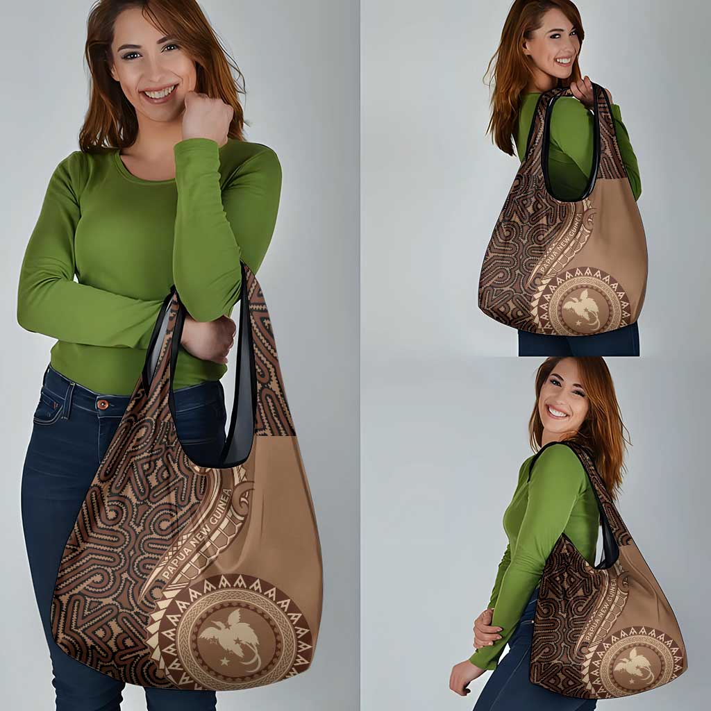Papua New Guinea Oro Tapa Motif Grocery Bag Classic