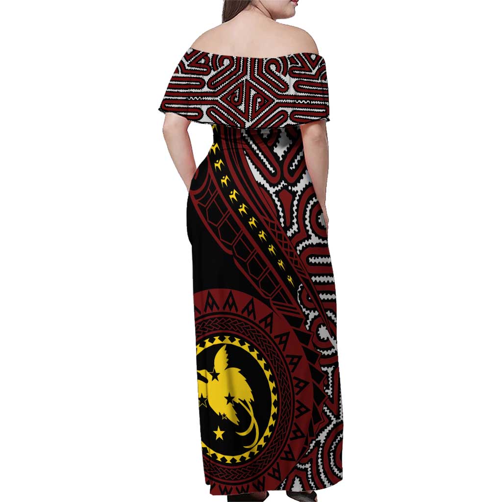 Papua New Guinea Oro Tapa Motif Family Matching Off Shoulder Maxi Dress and Hawaiian Shirt Special LT7 - Polynesian Pride