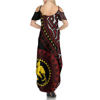 Papua New Guinea Oro Tapa Motif Family Matching Summer Maxi Dress and Hawaiian Shirt Special LT7 - Polynesian Pride