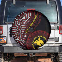 Papua New Guinea Oro Tapa Motif Spare Tire Cover Special LT7 Black - Polynesian Pride