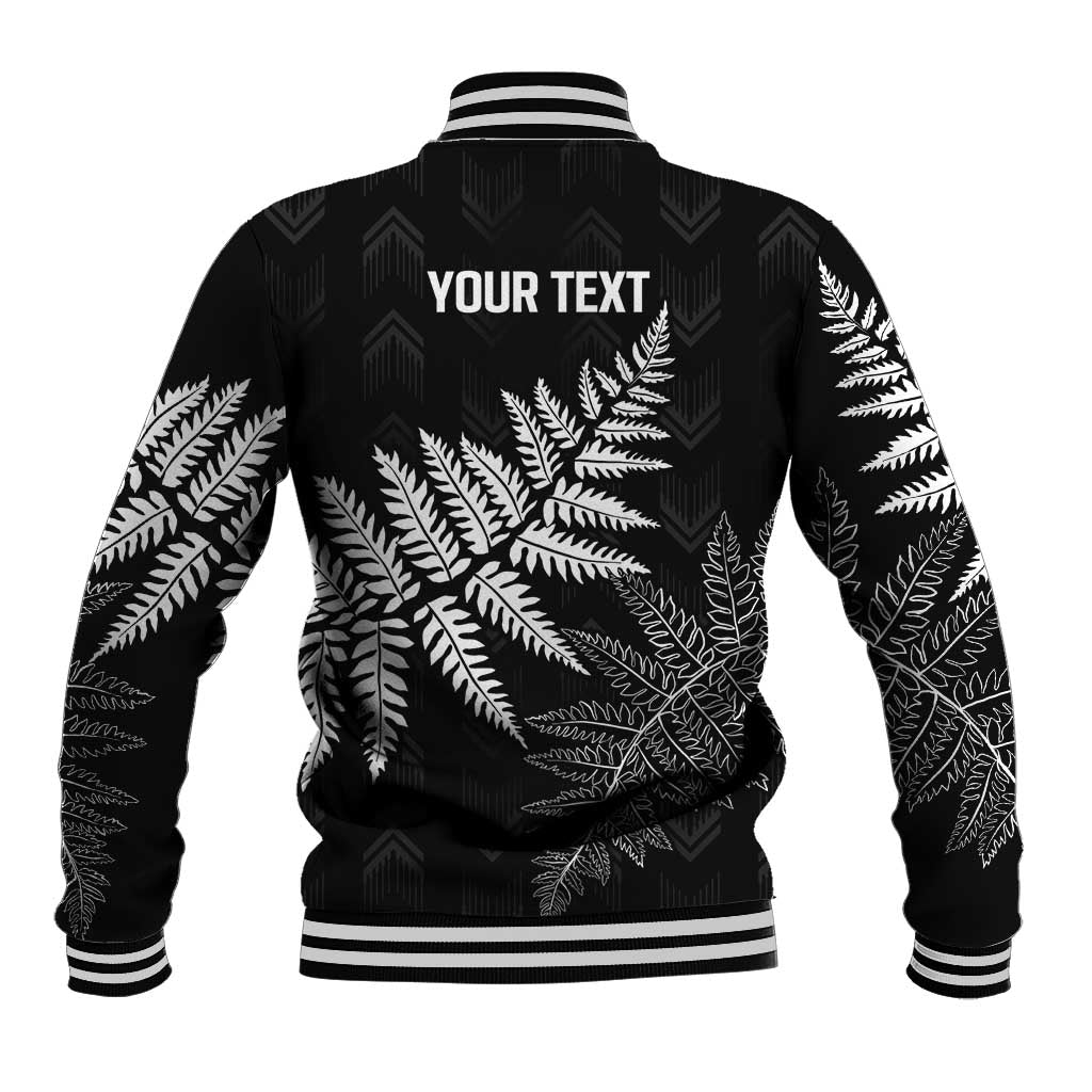 New Zealand Lawn Bowls Personalized Baseball Jacket Wrap-Around Silver Fern LT7 - Polynesian Pride
