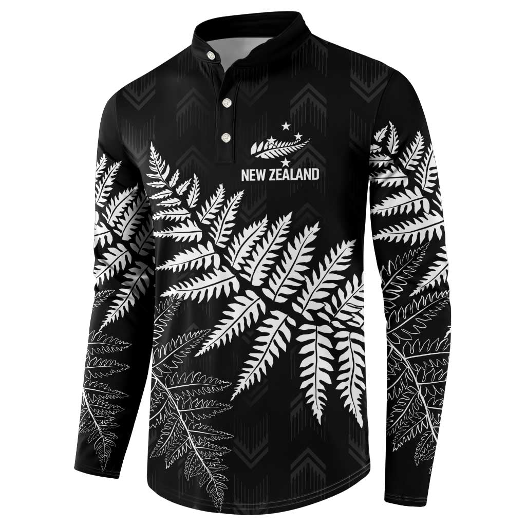 New Zealand Lawn Bowls Personalized Button Sweatshirt Wrap-Around Silver Fern LT7 - Polynesian Pride