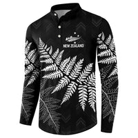 New Zealand Lawn Bowls Personalized Button Sweatshirt Wrap-Around Silver Fern LT7 - Polynesian Pride