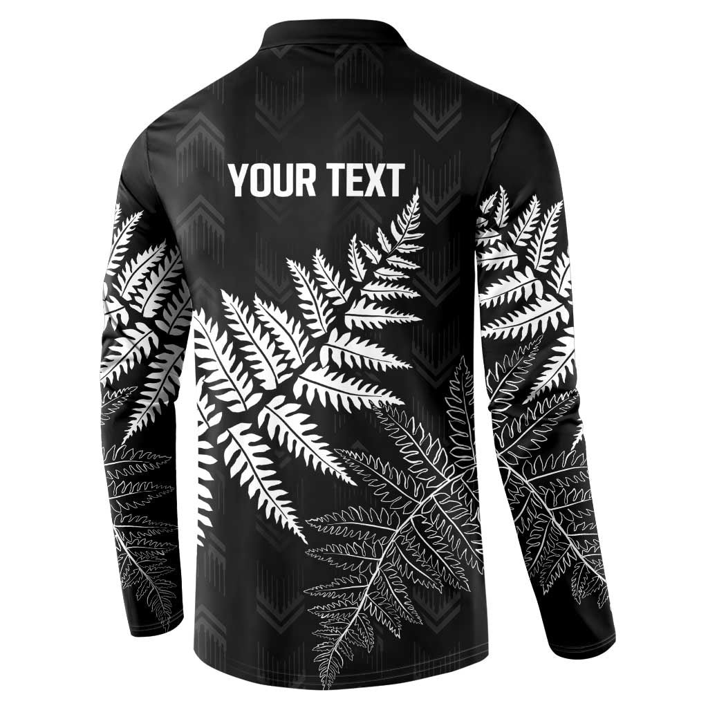 New Zealand Lawn Bowls Personalized Button Sweatshirt Wrap-Around Silver Fern LT7 - Polynesian Pride