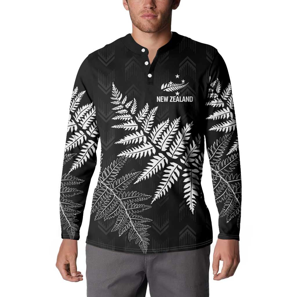 New Zealand Lawn Bowls Personalized Button Sweatshirt Wrap-Around Silver Fern LT7 - Polynesian Pride
