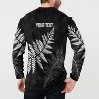New Zealand Lawn Bowls Personalized Button Sweatshirt Wrap-Around Silver Fern LT7 - Polynesian Pride