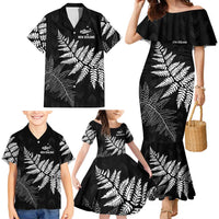 New Zealand Lawn Bowls Personalized Family Matching Mermaid Dress and Hawaiian Shirt Wrap-Around Silver Fern LT7 - Polynesian Pride