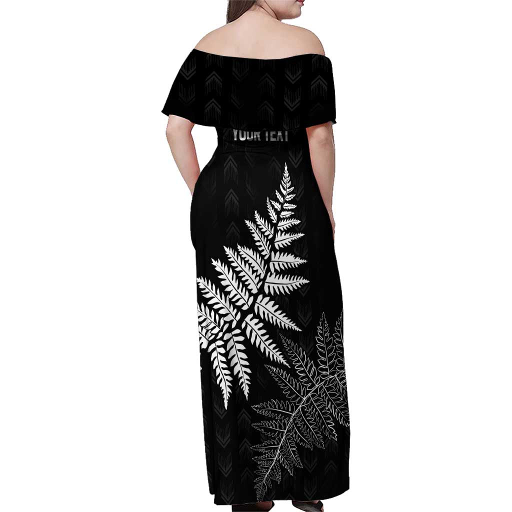 New Zealand Lawn Bowls Personalized Family Matching Off Shoulder Maxi Dress and Hawaiian Shirt Wrap-Around Silver Fern LT7 - Polynesian Pride