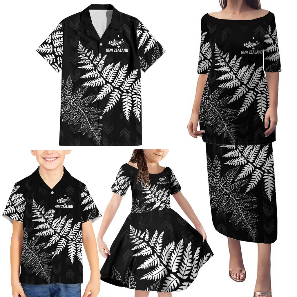 New Zealand Lawn Bowls Personalized Family Matching Puletasi and Hawaiian Shirt Wrap-Around Silver Fern - Polynesian Pride