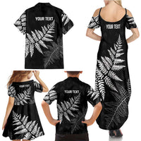 New Zealand Lawn Bowls Personalized Family Matching Summer Maxi Dress and Hawaiian Shirt Wrap-Around Silver Fern LT7 - Polynesian Pride