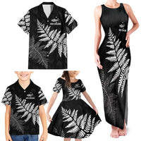 New Zealand Lawn Bowls Personalized Family Matching Tank Maxi Dress and Hawaiian Shirt Wrap-Around Silver Fern LT7 - Polynesian Pride