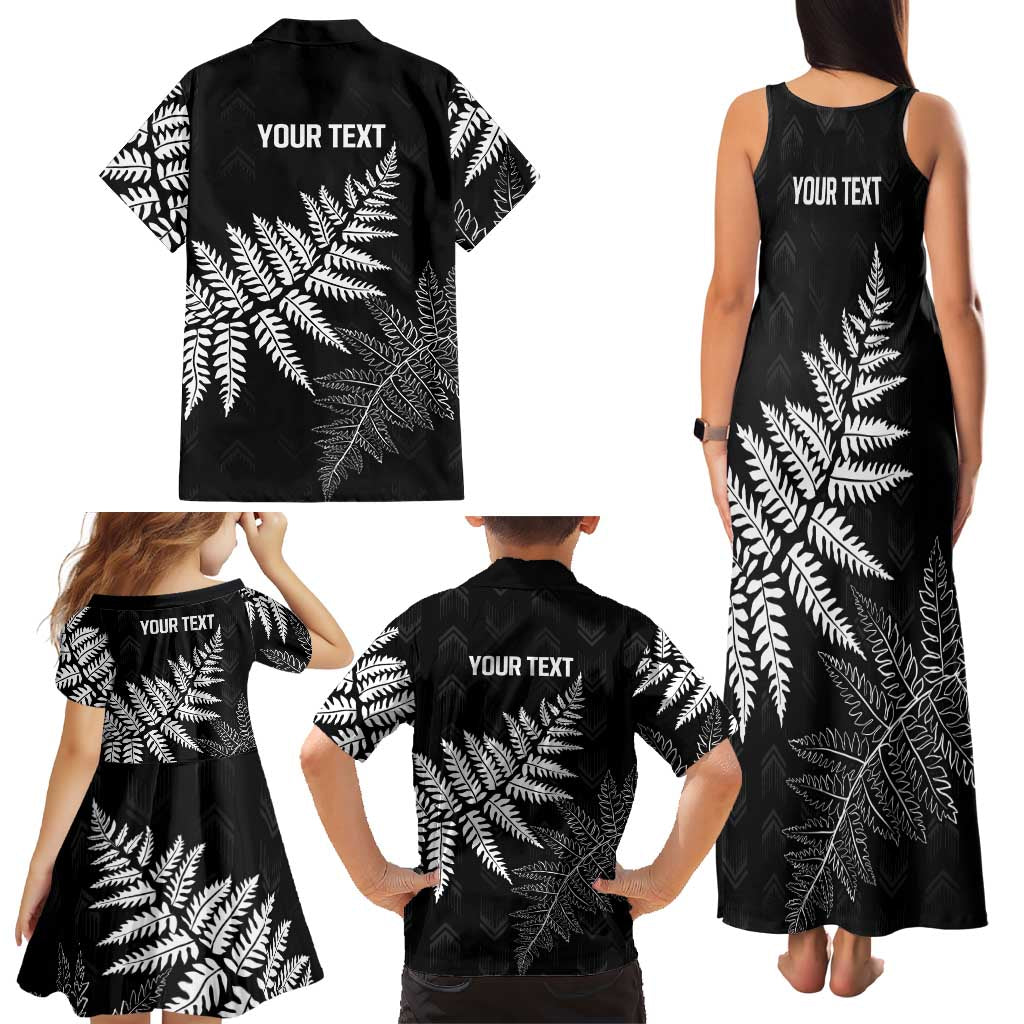 New Zealand Lawn Bowls Personalized Family Matching Tank Maxi Dress and Hawaiian Shirt Wrap-Around Silver Fern LT7 - Polynesian Pride