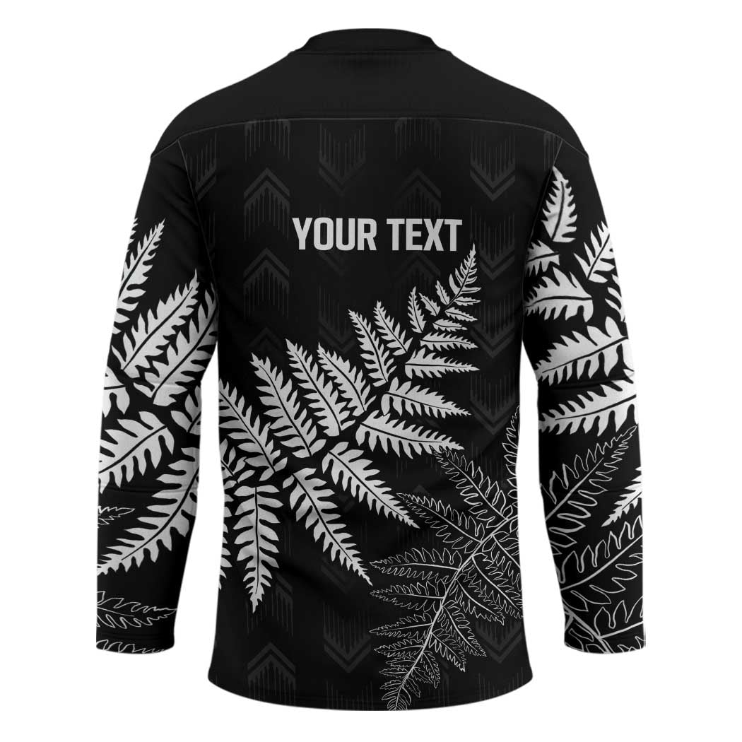 New Zealand Lawn Bowls Personalized Hockey Jersey Wrap-Around Silver Fern - Polynesian Pride