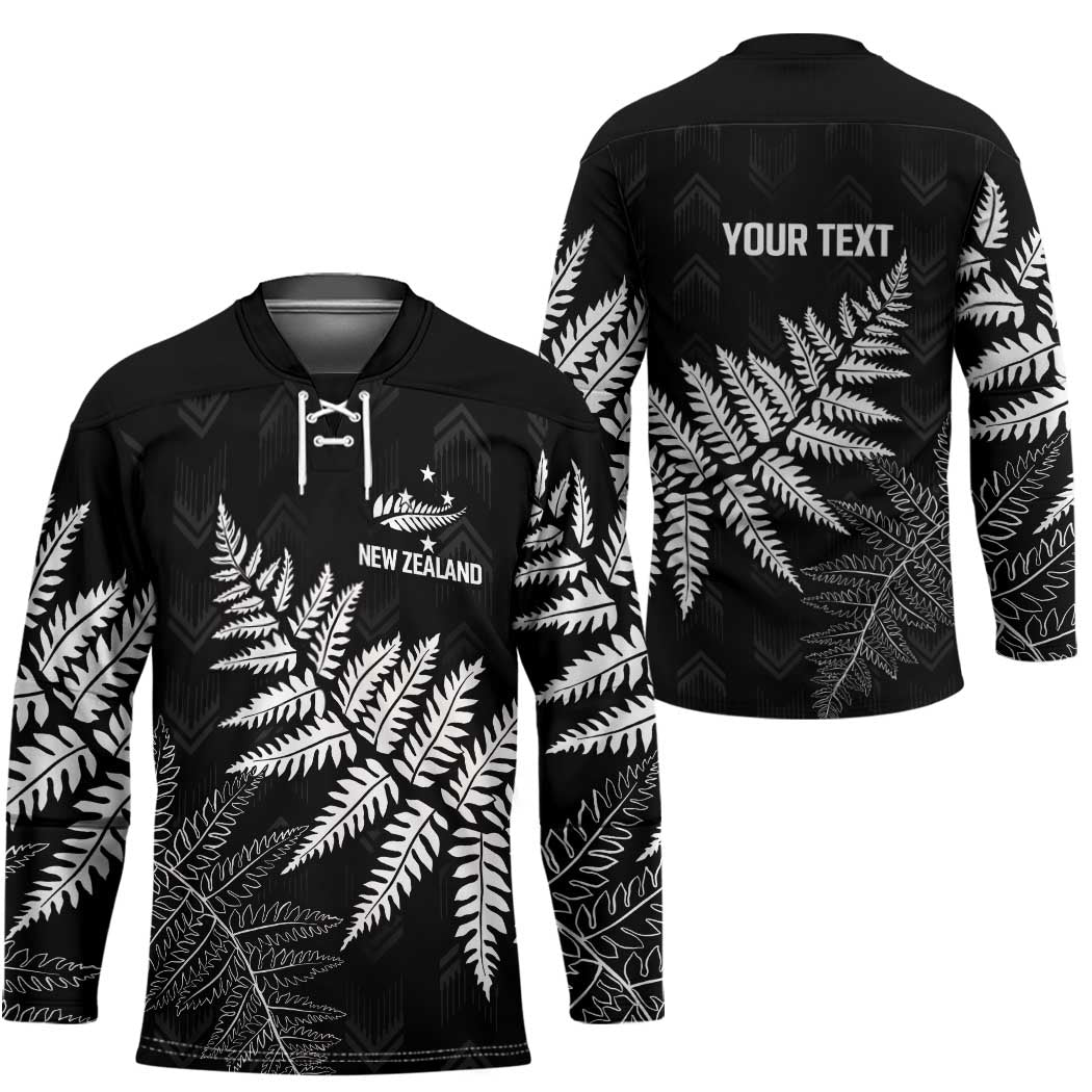 New Zealand Lawn Bowls Personalized Hockey Jersey Wrap-Around Silver Fern - Polynesian Pride