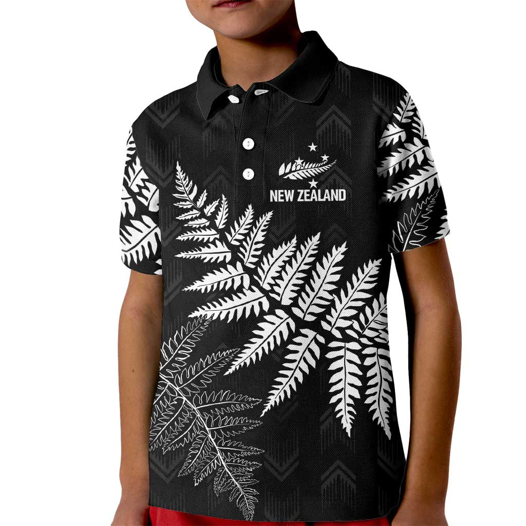 New Zealand Lawn Bowls Personalized Kid Polo Shirt Wrap-Around Silver Fern - Polynesian Pride
