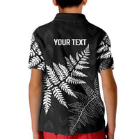 New Zealand Lawn Bowls Personalized Kid Polo Shirt Wrap-Around Silver Fern - Polynesian Pride