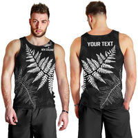 New Zealand Lawn Bowls Personalized Men Tank Top Wrap-Around Silver Fern - Polynesian Pride