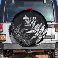 New Zealand Lawn Bowls Personalized Spare Tire Cover Wrap-Around Silver Fern LT7 Black - Polynesian Pride