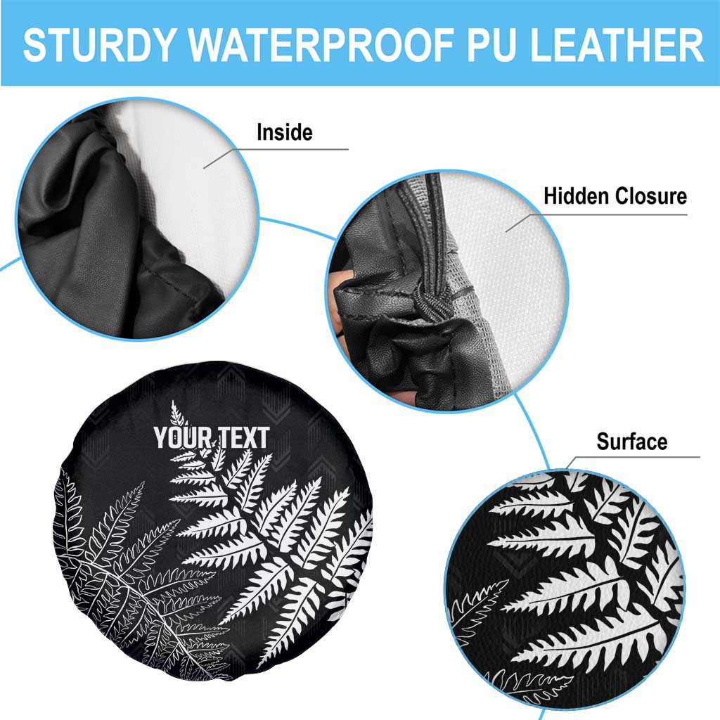 New Zealand Lawn Bowls Personalized Spare Tire Cover Wrap-Around Silver Fern LT7 - Polynesian Pride