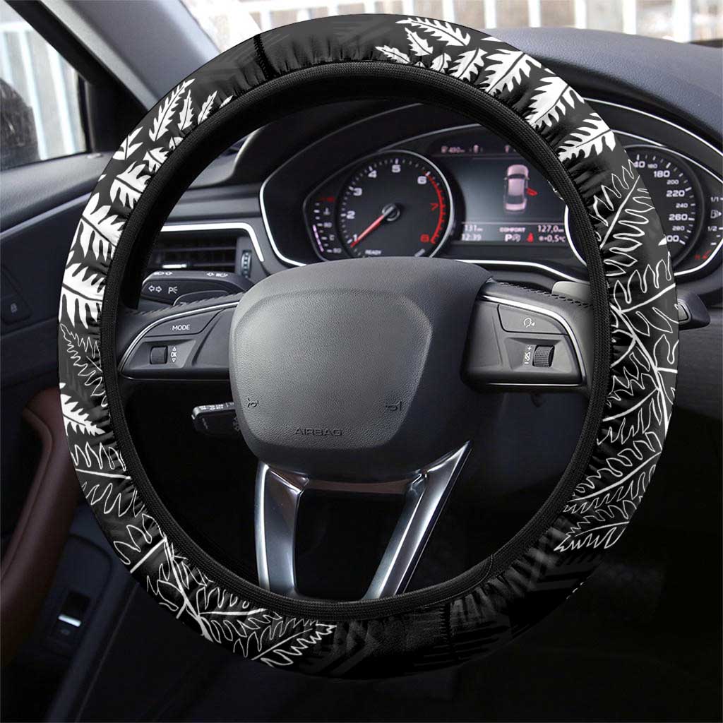 New Zealand Lawn Bowls Steering Wheel Cover Wrap-Around Silver Fern LT7 - Polynesian Pride