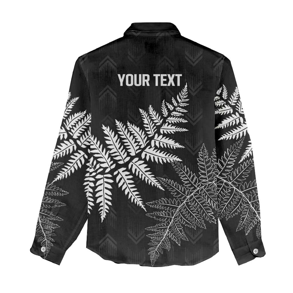 New Zealand Lawn Bowls Personalized Women Casual Shirt Wrap-Around Silver Fern - Polynesian Pride