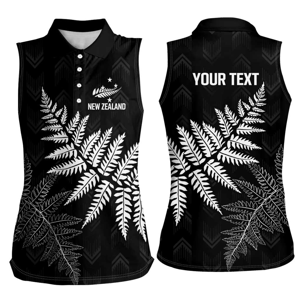 New Zealand Lawn Bowls Personalized Women Sleeveless Polo Shirt Wrap-Around Silver Fern LT7 - Polynesian Pride