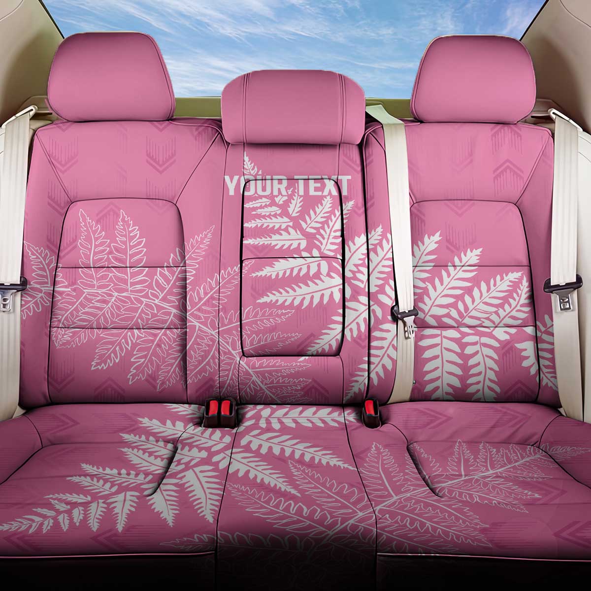 New Zealand Lawn Bowls Breast Cancer Personalized Back Car Seat Cover Wrap-Around Silver Fern LT7 One Size Pink - Polynesian Pride