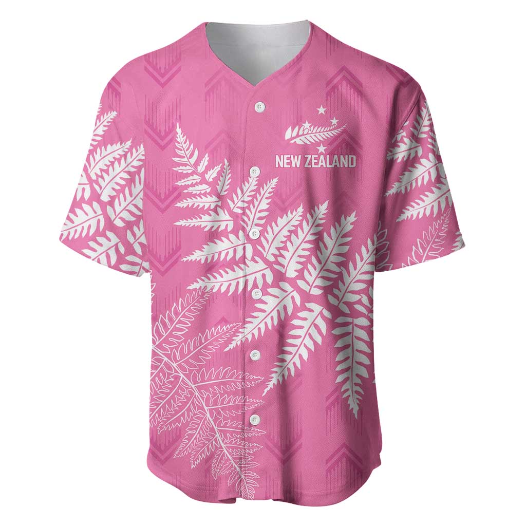 New Zealand Lawn Bowls Breast Cancer Personalized Baseball Jersey Wrap-Around Silver Fern - Polynesian Pride