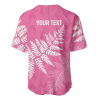 New Zealand Lawn Bowls Breast Cancer Personalized Baseball Jersey Wrap-Around Silver Fern - Polynesian Pride