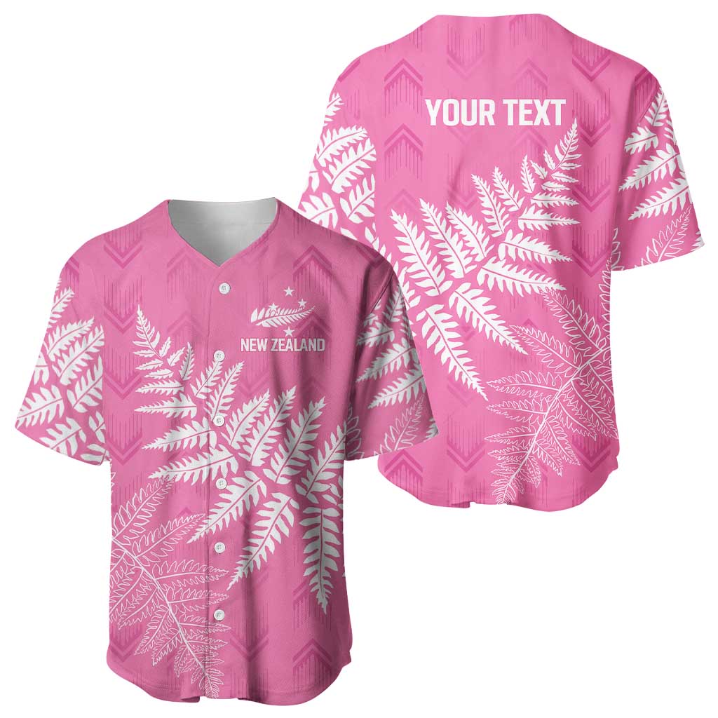 New Zealand Lawn Bowls Breast Cancer Personalized Baseball Jersey Wrap-Around Silver Fern - Polynesian Pride