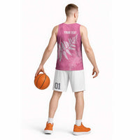New Zealand Lawn Bowls Breast Cancer Personalized Basketball Jersey Wrap-Around Silver Fern LT7 - Polynesian Pride