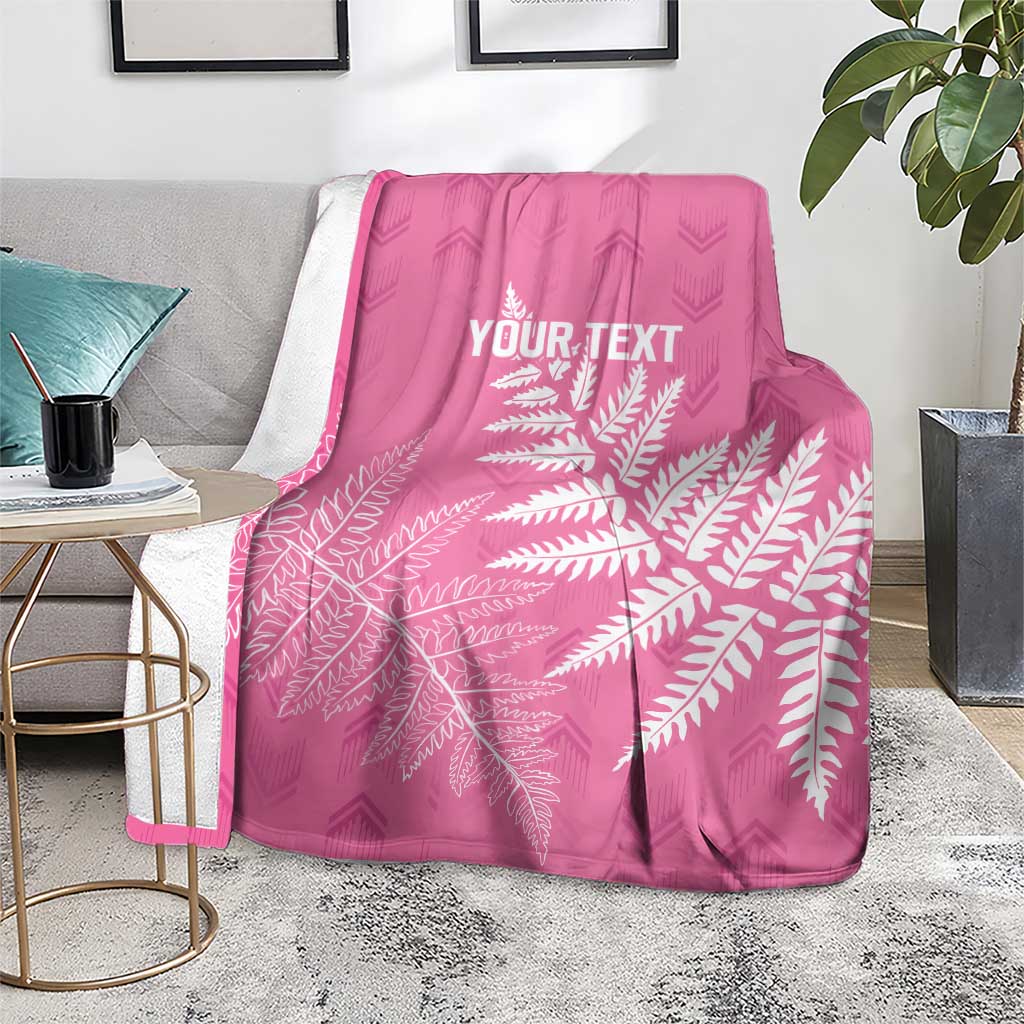 New Zealand Lawn Bowls Breast Cancer Personalized Blanket Wrap-Around Silver Fern - Polynesian Pride