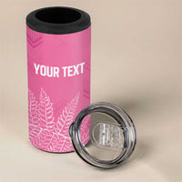 New Zealand Lawn Bowls Breast Cancer Personalized 4 in 1 Can Cooler Tumbler Wrap-Around Silver Fern LT7 - Polynesian Pride