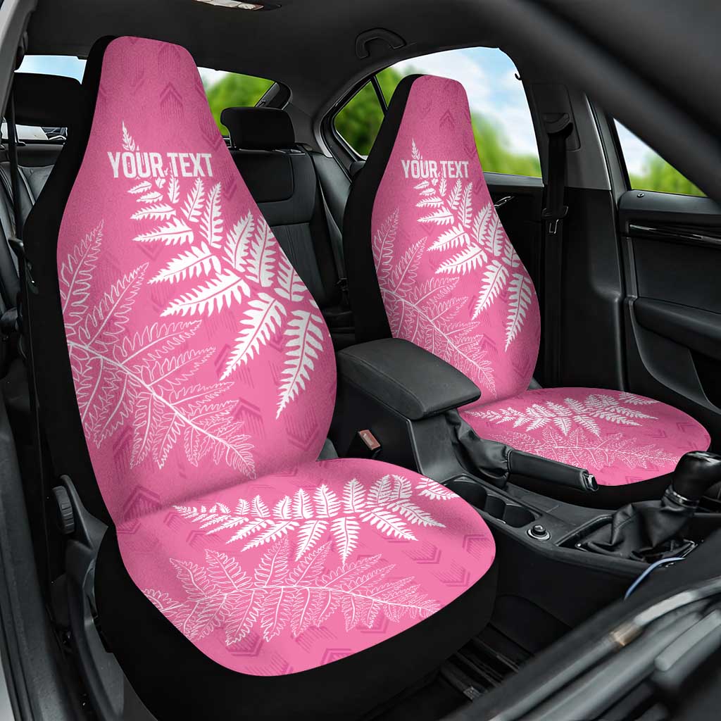 New Zealand Lawn Bowls Breast Cancer Personalized Car Seat Cover Wrap-Around Silver Fern LT7 One Size Pink - Polynesian Pride